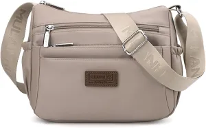 WITERY Crossboby Bags for Women - Waterproof Nylon Multi-Pocket Crossboby Purse for Women, Pocketbooks Medium Travel Purses