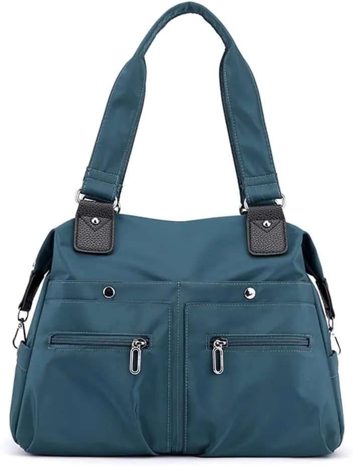 Women Waterproof Multi Pocket Handbag Nylon Tote Bag Large Travel Shoulder Bag