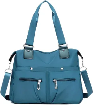 Women Waterproof Multi Pocket Handbag Nylon Tote Bag Large Travel Shoulder Bag