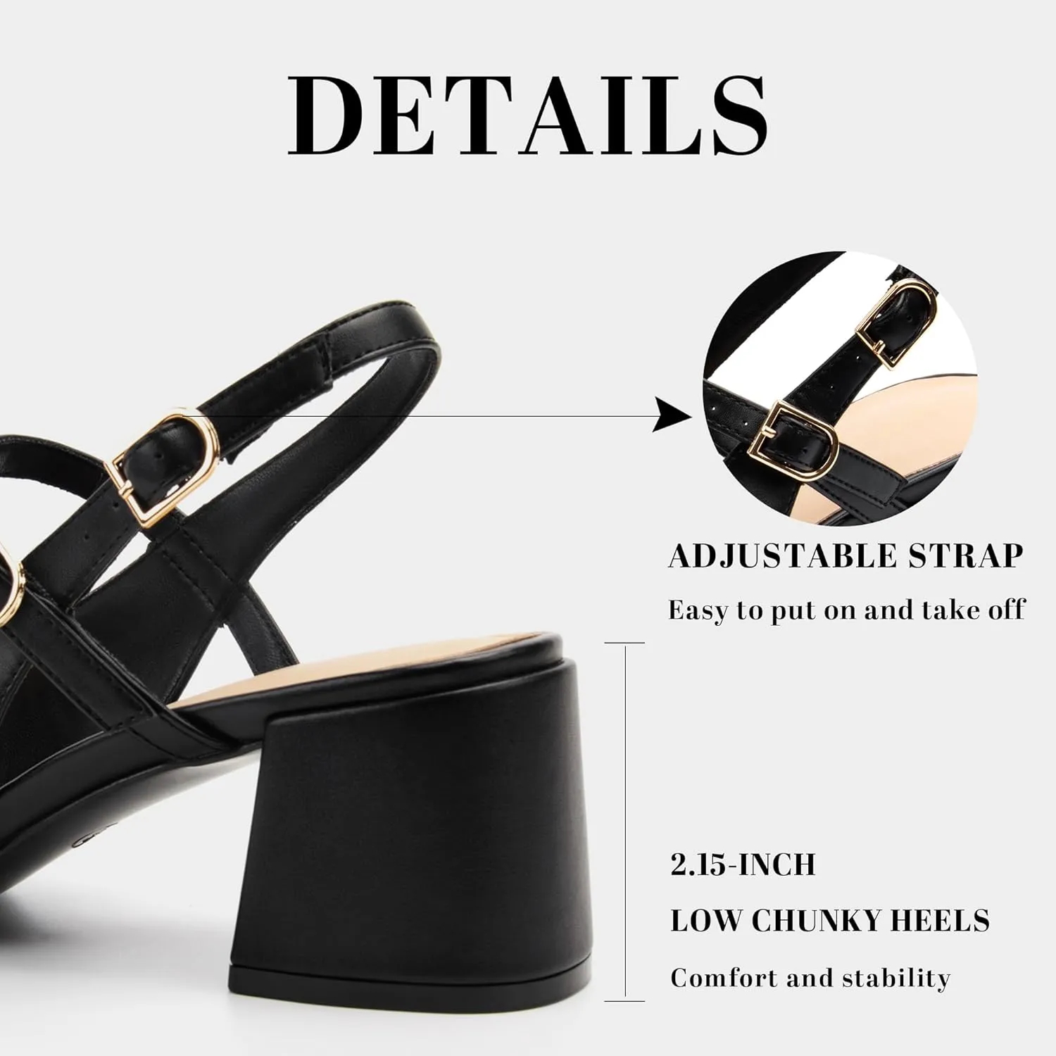 Womens Mary Jane Chunky Low Heels Pumps Square Toe Buckle Strap Wedding Party Dress Shoes