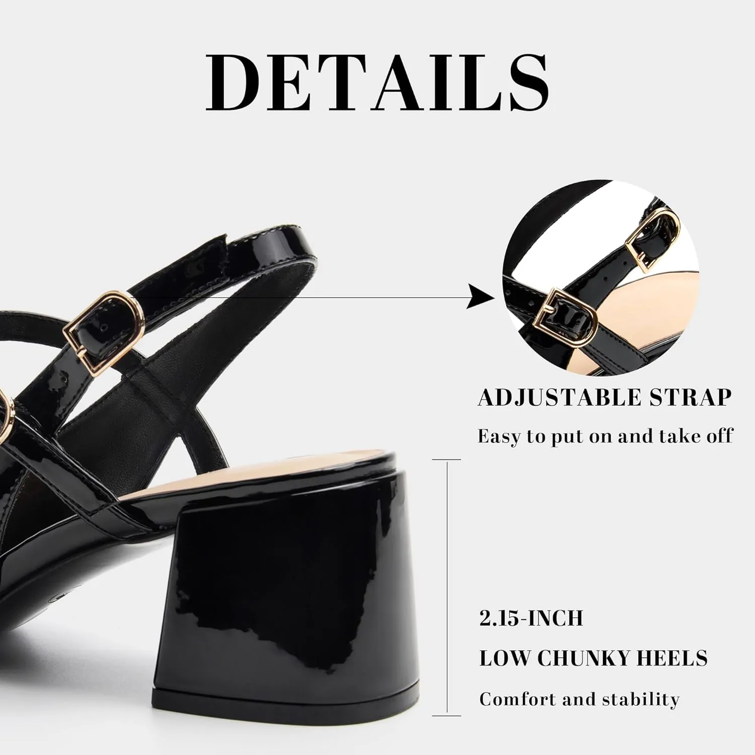 Womens Mary Jane Chunky Low Heels Pumps Square Toe Buckle Strap Wedding Party Dress Shoes