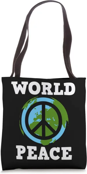 World Peace Support Earth Peace Day Lover Graphic Tote Bag