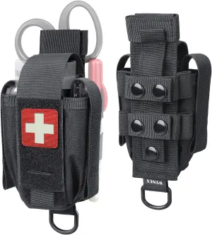 WYNEX Tourniquet Holder Pouch, Tactical TQ Belt IFAK Pouch Trauma Shears Holder Tourniquet Holster Universal EMT Medical MOLLE Attachment for Duty Belt Vest Carrier Accessories