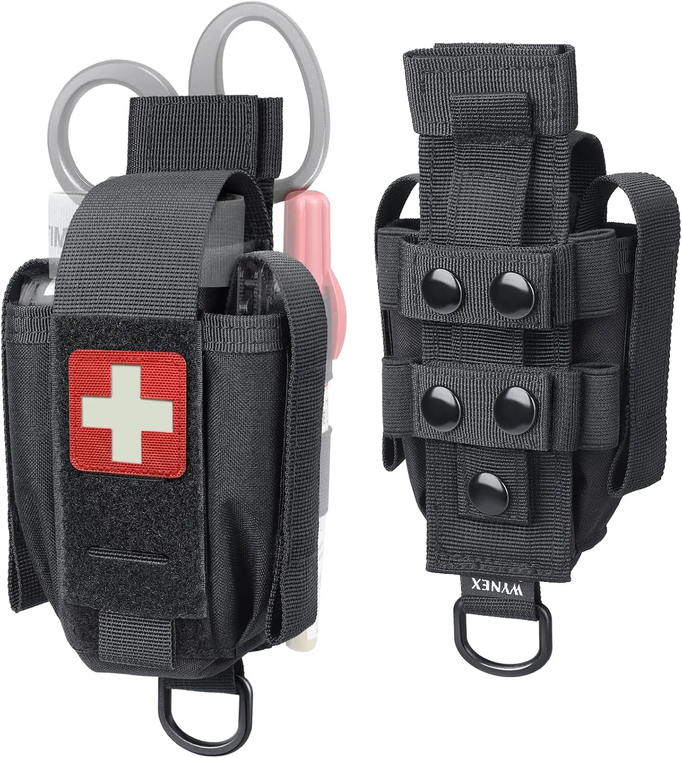 WYNEX Tourniquet Holder Pouch, Tactical TQ Belt IFAK Pouch Trauma Shears Holder Tourniquet Holster Universal EMT Medical MOLLE Attachment for Duty Belt Vest Carrier Accessories