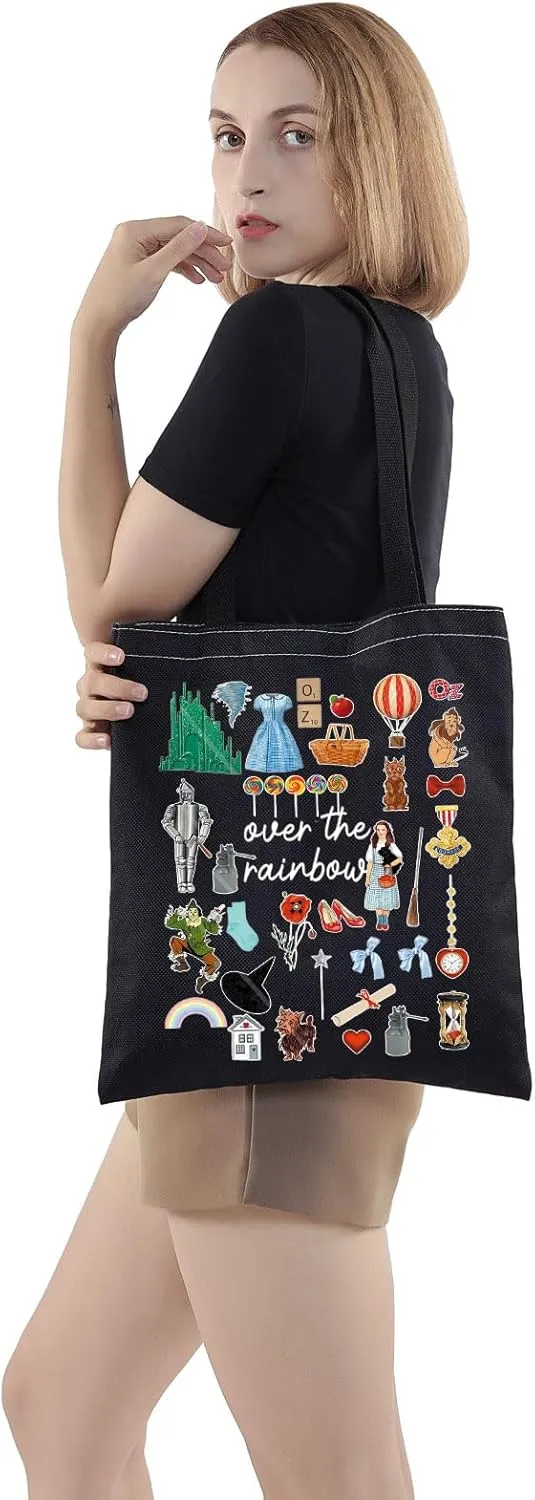 WZMPA Dorothy Gale Tote Bag Scarecrow ＆Tin Man Fans Gift Over The Rainbow Dorothy Shoulder Bag Cowardly Lion Merchandise