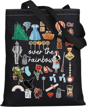 WZMPA Dorothy Gale Tote Bag Scarecrow ＆Tin Man Fans Gift Over The Rainbow Dorothy Shoulder Bag Cowardly Lion Merchandise