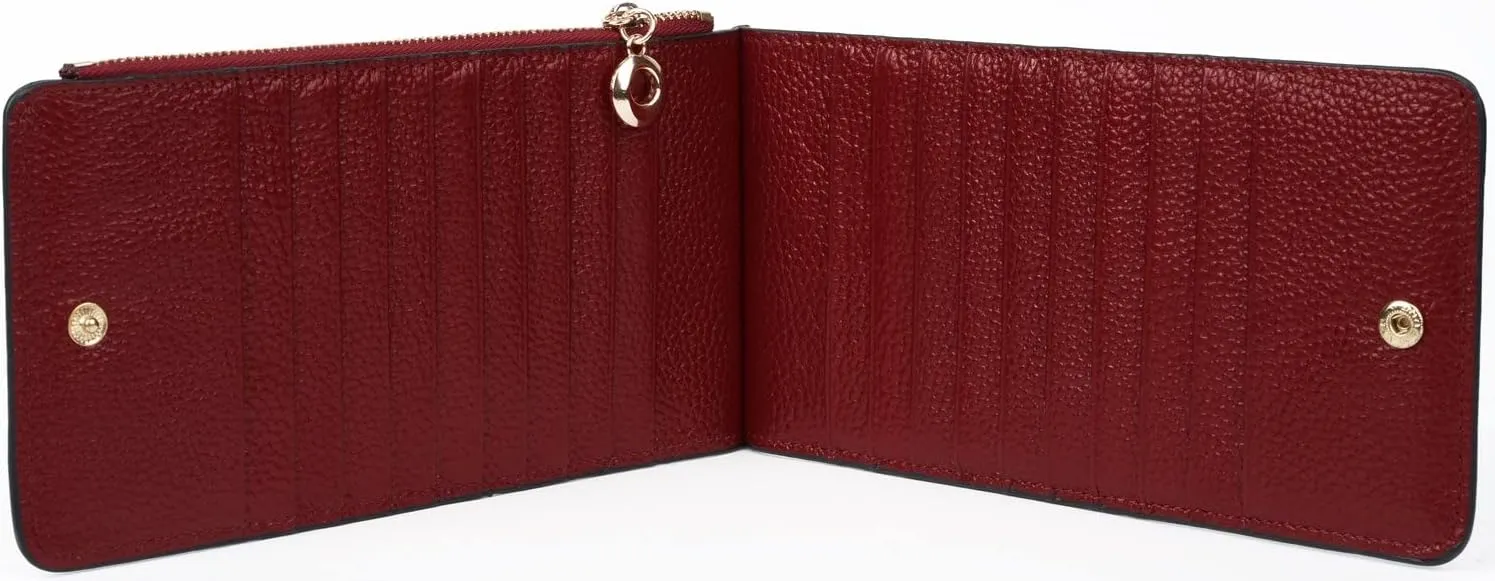YALUXE Women's Genuine Leather Wallet RFID Blocking Multi Card Organizer with Cell Phone Pocket Zipper Closure