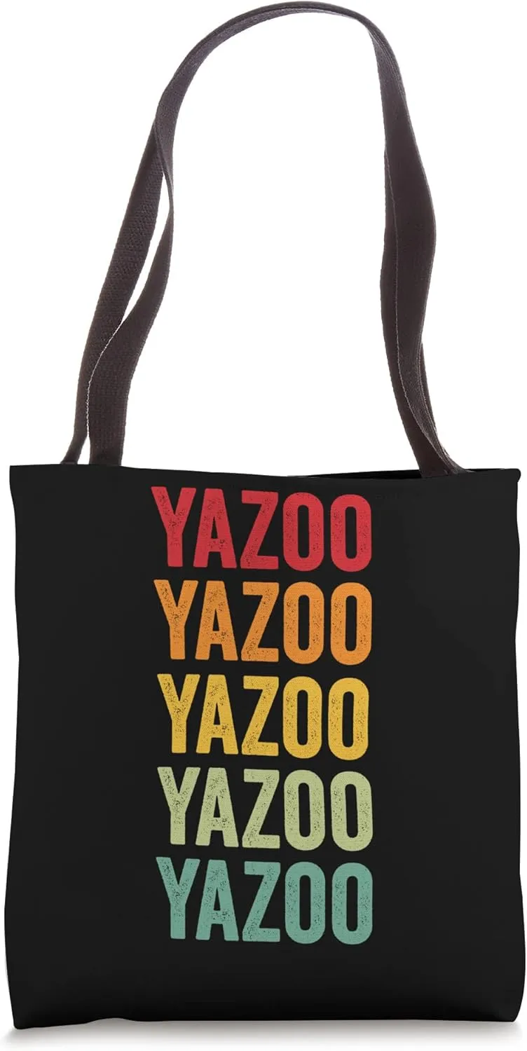 Yazoo County, Mississippi, Rainbow Text Design Tote Bag