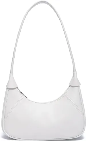 YIKOEE Small Crescent Shoulder Bag for Women with Zipper Closure