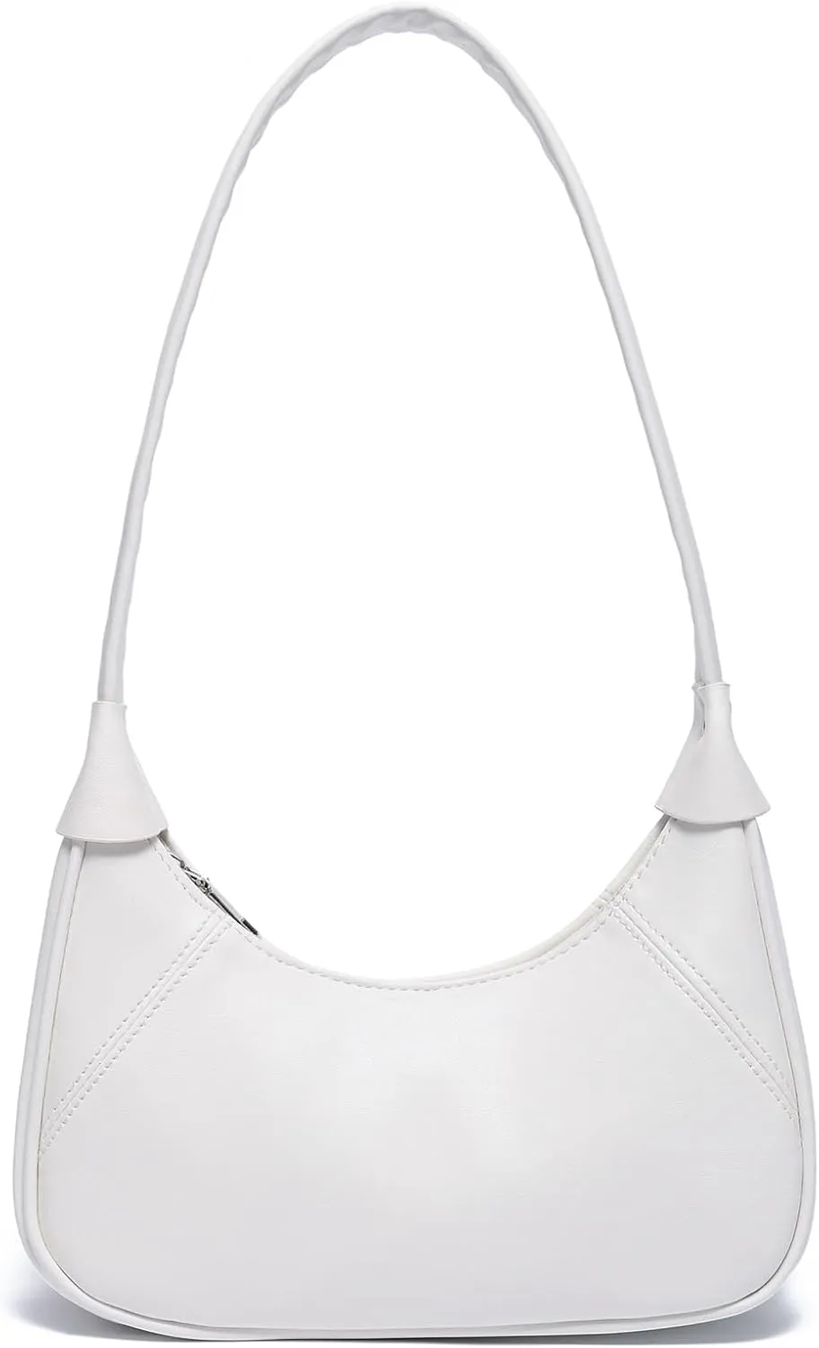 YIKOEE Small Crescent Shoulder Bag for Women with Zipper Closure