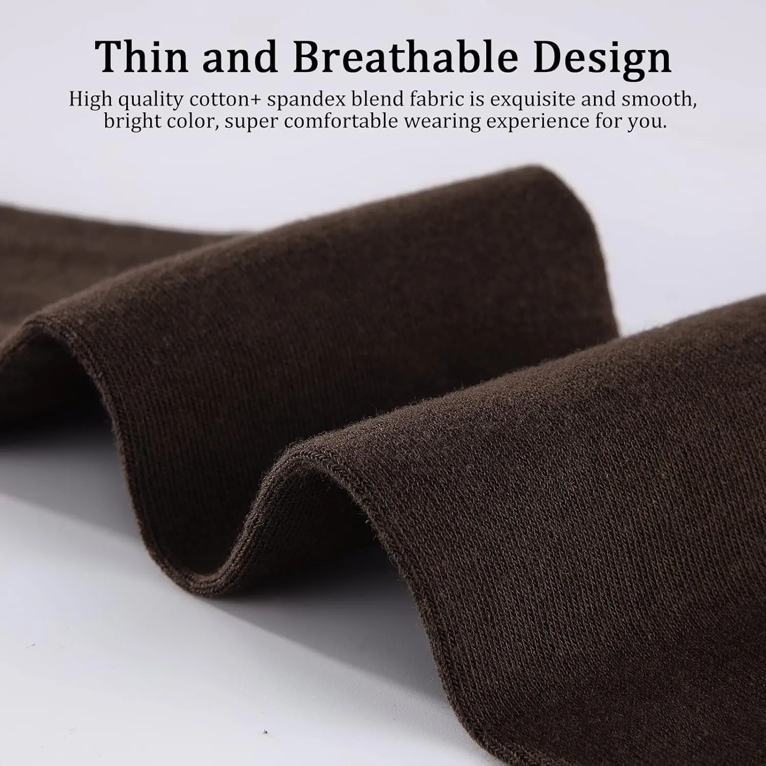 Yousu Mens Dress Socks Business Casual Solid Pattern Cotton Crew Sock 6 Pairs