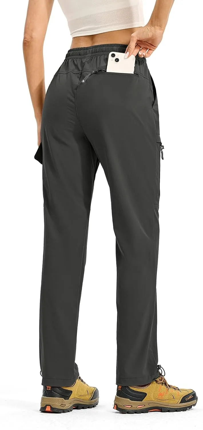 YSENTO Womens Cargo Pants Lightweight Water Resistant Quick Dry Camping Travel Hiking Pants with Pockets