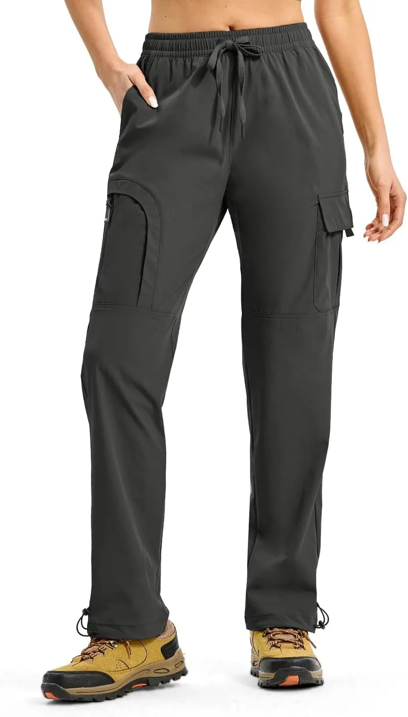 YSENTO Womens Cargo Pants Lightweight Water Resistant Quick Dry Camping Travel Hiking Pants with Pockets