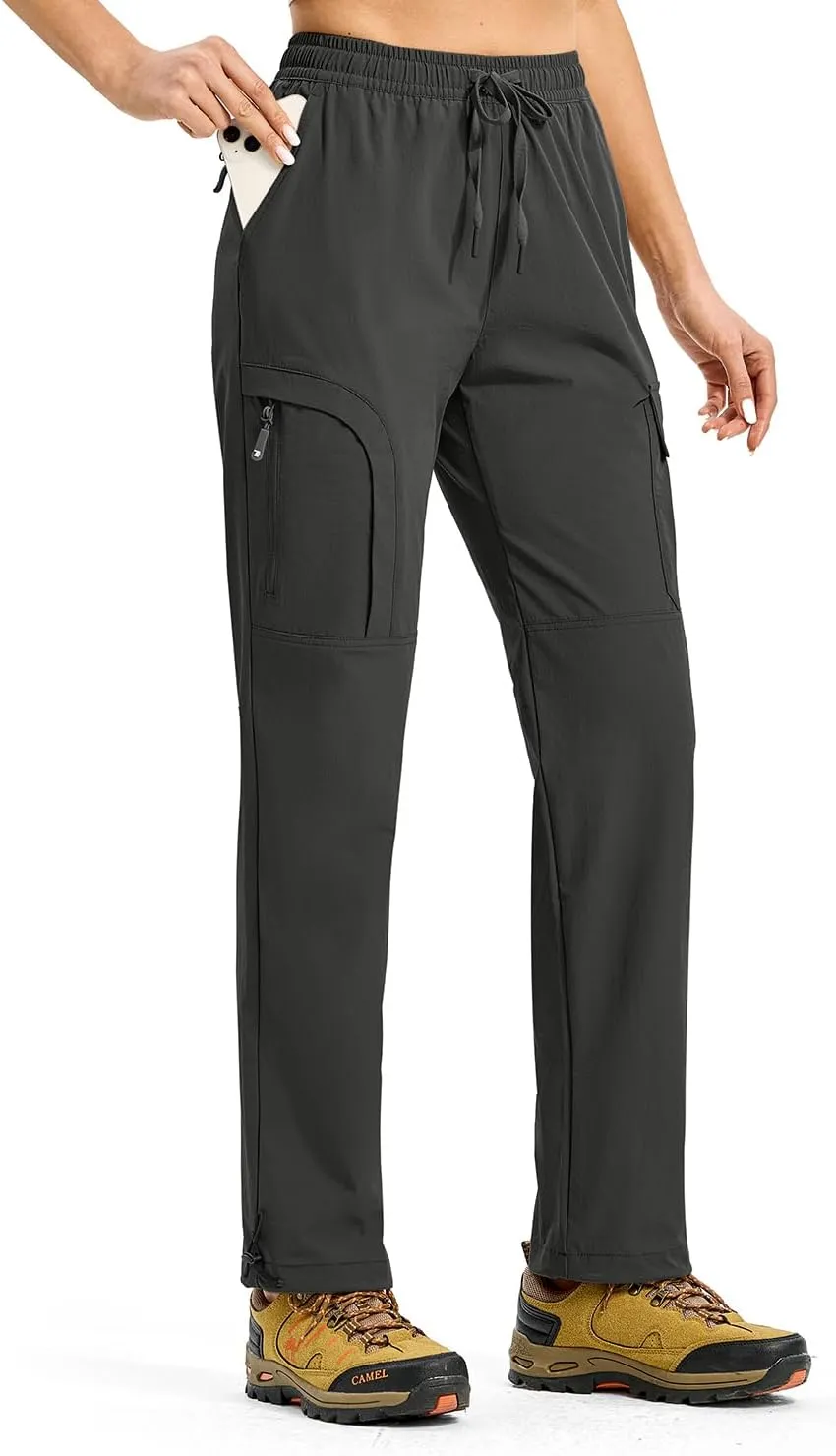 YSENTO Womens Cargo Pants Lightweight Water Resistant Quick Dry Camping Travel Hiking Pants with Pockets