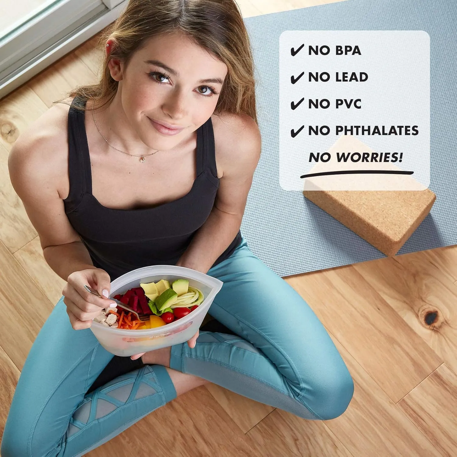 Zip Top Reusable Food Storage Bags | 2 Bag Set [Gray] | Silicone Meal Prep Container | Microwave, Dishwasher and Freezer Safe | Made in the USA