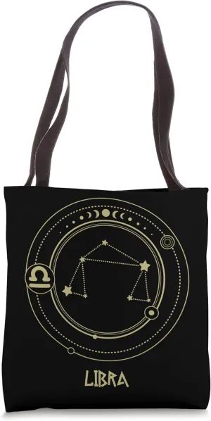 Zodiac Sign Constellation Libra Astrology Astronomy Fan Tote Bag
