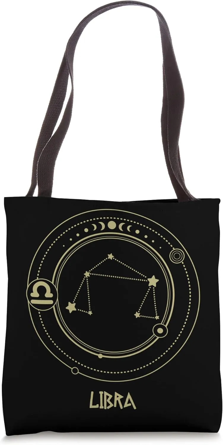 Zodiac Sign Constellation Libra Astrology Astronomy Fan Tote Bag