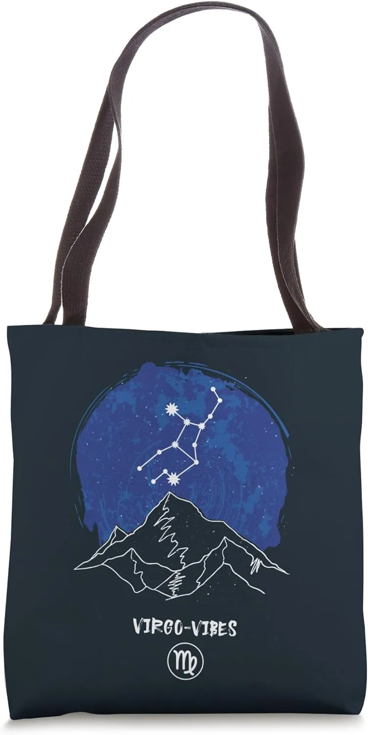 Zodiac Sign With Mountain, Virgo Tote Bag