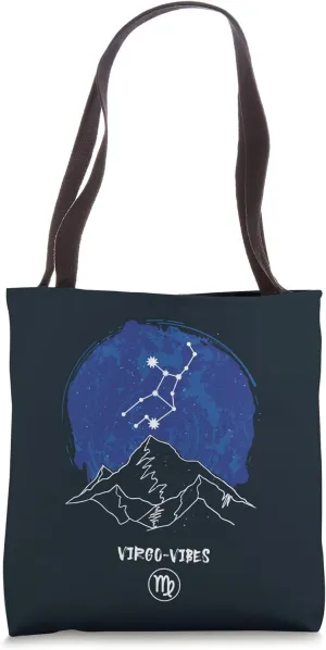 Zodiac Sign With Mountain, Virgo Tote Bag